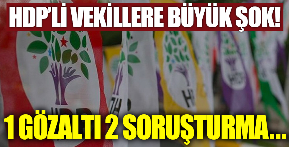 HDP'li vekillerle ilgili flaş karar: 1 gözaltı 2 soruşturma