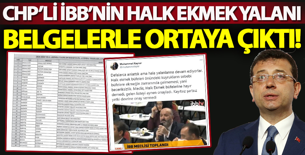 İBB’nin Halk Ekmek büfesi yalanının belgeleri!