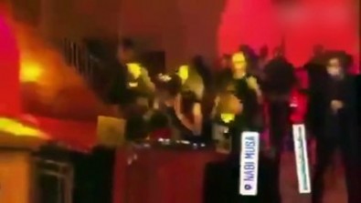 Alçaklar camiyi diskoya çevirip parti yaptı