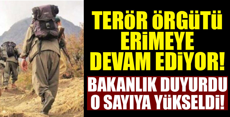 Bakanlık duyurdu! PKK'da çözülme devam ediyor!