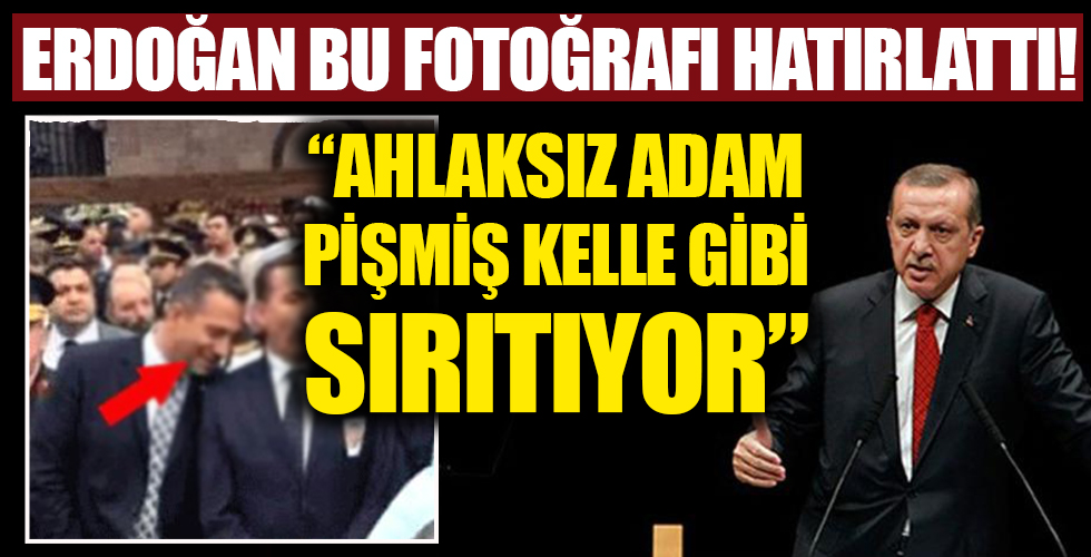 Cumhurbaşkanı Erdoğan bu fotoğrafı hatırlattı: Ahlaksız adam, pişmiş kelle gibi sırıtıyor