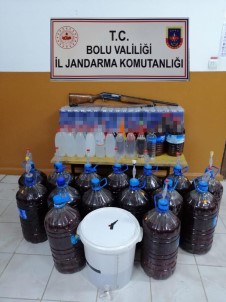 Bolu'da 375 Litre Sahte Alkollü İçki Ele Geçirildi