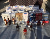 Düzce'de Kaçak Alkol Ve Sigara Operasyonu Açıklaması 1 Gözaltı Haberi