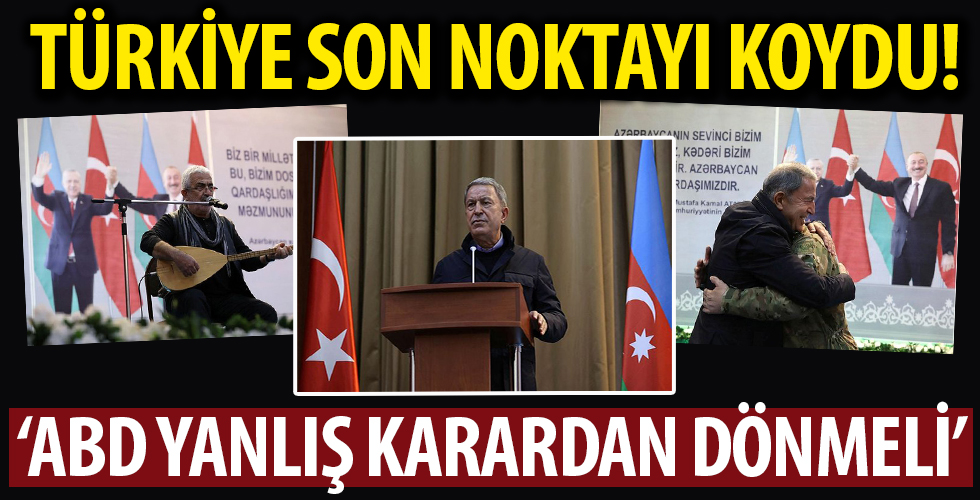 Milli Savunma Bakanı Hulusi Akar ve TSK komuta kademesi Bakü'de: Azerbaycan'ın haklı davasının yanındayız