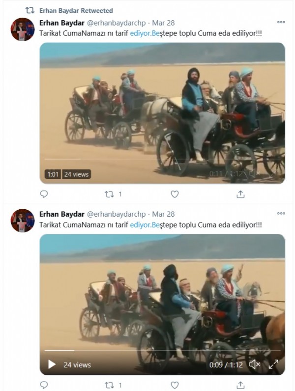 Erhan Baydar cuma namazı ile dalga geçti!