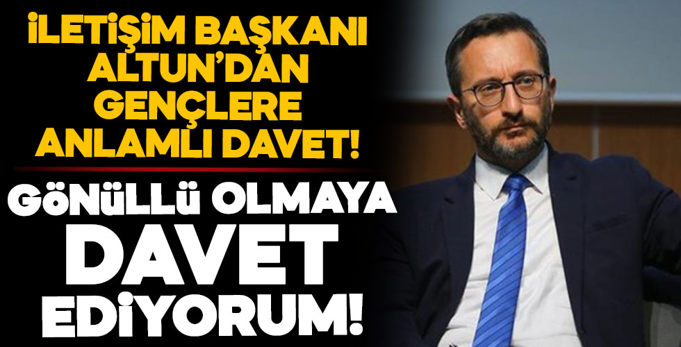 Fahrettin Altun'dan anlamlı davet!