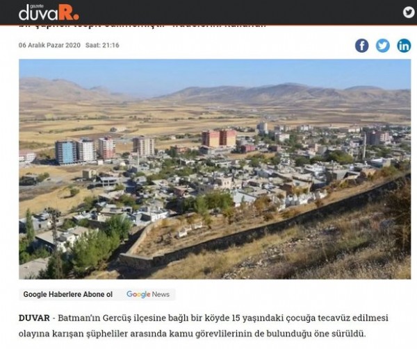 Batman Cumhuriyet Başsavcılığı’ndan HDP’nin “Gerçüş’te kamu görevlileri bir çocuğa tecavüz etti” iddiasına yalanlama!