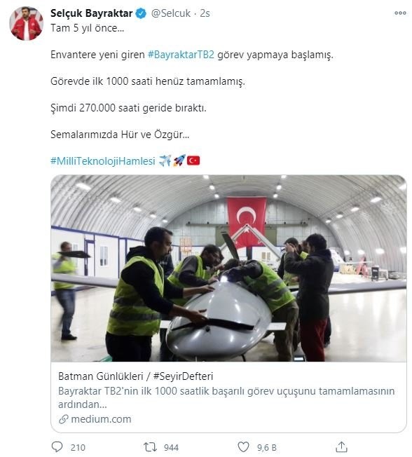 Selçuk Bayraktar'dan kıskandıran açıklama!