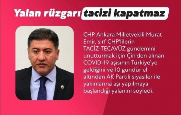 Yalan rüzgarı tacizi kapatmaz!