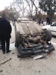 SAĞLIK EKİPLERİ - Konya'da Ağaca Çarpan Otomobil Devrildi Açıklaması 1 Yaralı