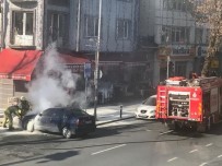 SARIYER - Sarıyer'de Araç Yangını