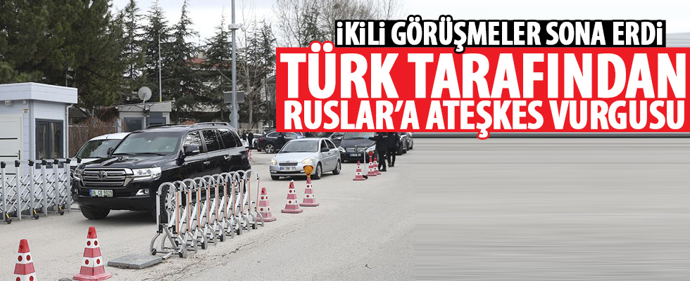 Türk heyetinden Rus tarafına ateşkes vurgusu