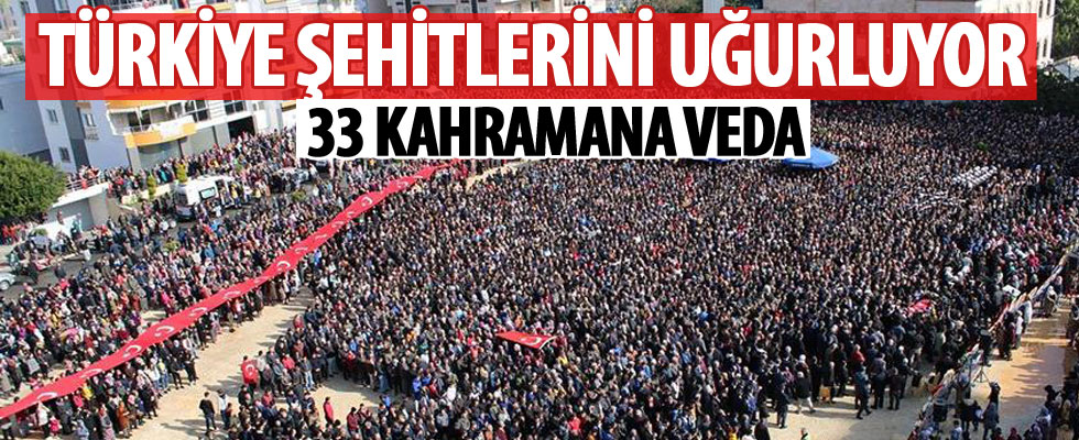 Türkiye şehitlerini uğurladı