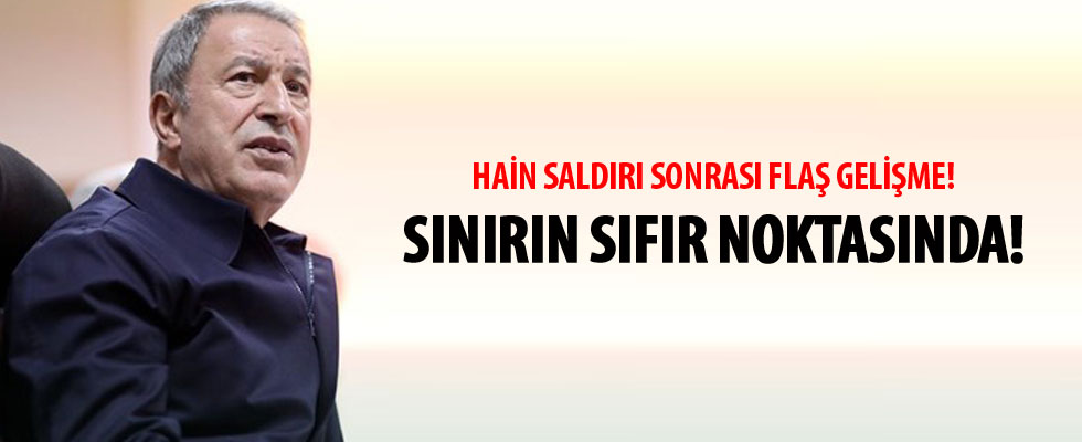 Bakan Akar, TSK'nın komuta kademesiyle Suriye sınırına gitti