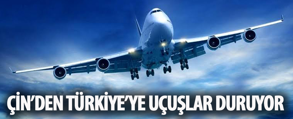 Çin'den uçuşlar ay sonuna kadar durduruluyor