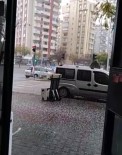 SAĞANAK YAĞMUR - Adana'da fındık büyüklüğünde dolu yağdı