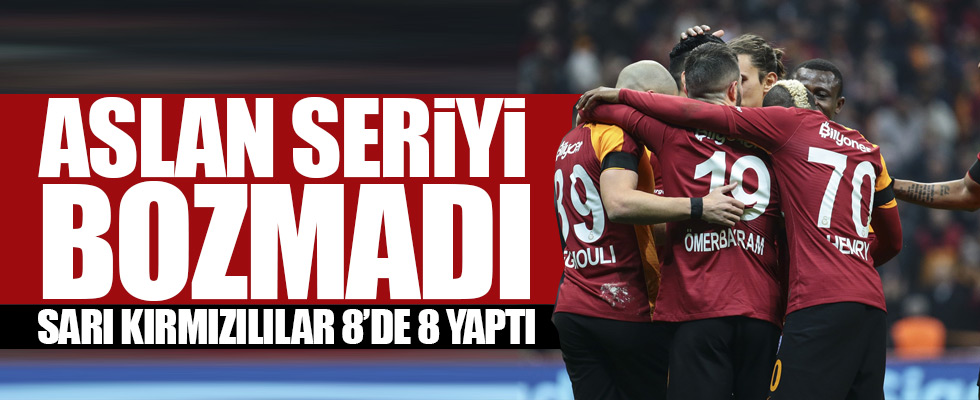 Galatasaray 8'de 8 yaptı