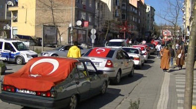 Şehitler İçin Konvoy Yaptılar