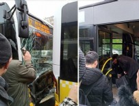 HALIÇ KÖPRÜSÜ - İstanbul'da iki metrobüs çarpıştı