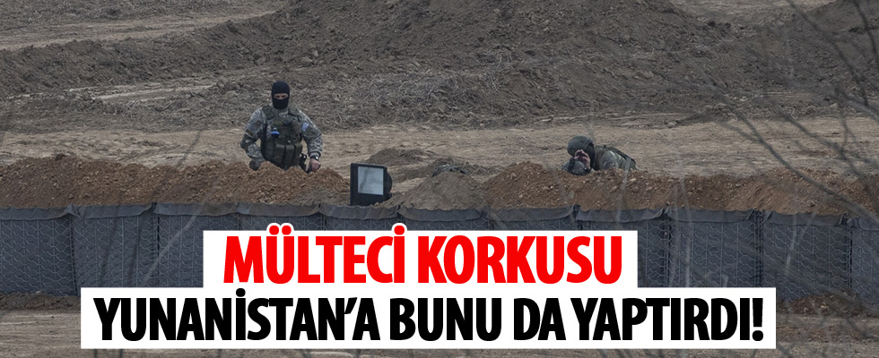 Yunanistan hudut birlikleri sınır hattına siper kazıyor