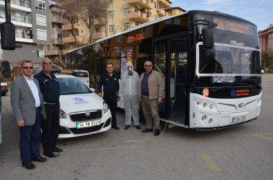 Alanya'da Toplu Ulaşım Araçlarına Korona Önlemi
