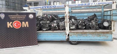 Kahramanmaraş'ta 40 Adet Kaçak Otomobil Motoru Ele Geçirildi