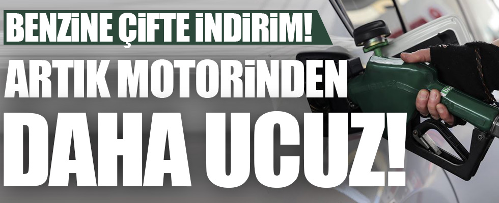 Benzinde çifte indirim yapıldı