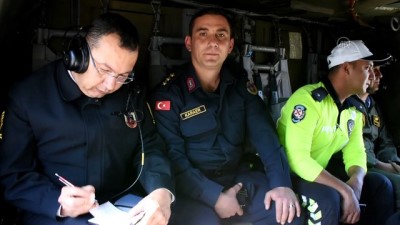 Manisa'da Helikopter Destekli Trafik Uygulamasında 457 Araç Denetlendi