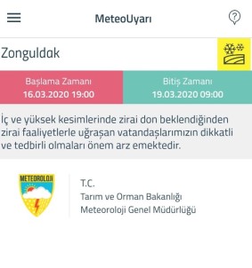 Meteorolojiden Zonguldak İçin Sarı Uyarı