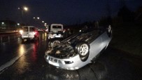 Sancaktepe'De Otomobil Takla Attı