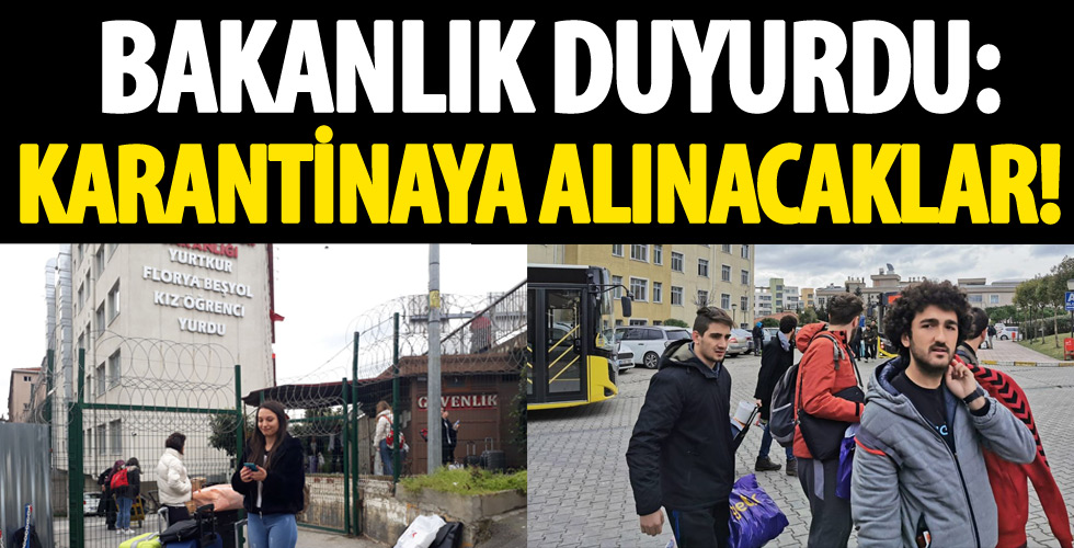 Yurt dışından gelecek vatandaşlar karantinada tutulacak