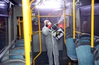 Çayırova'da Halk Otobüsleri Dezenfekte Edildi