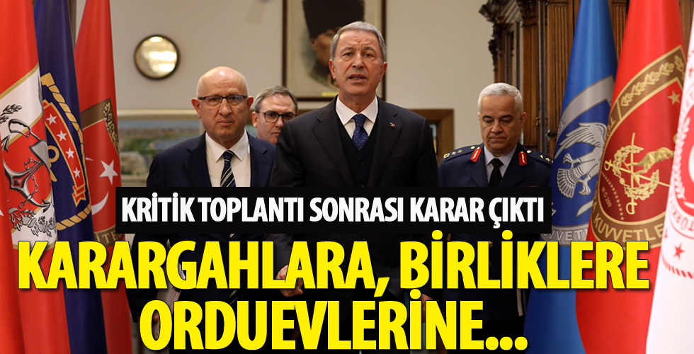 Milli Savunma Bakanlığında 'Koronavirüs Önlemleri' toplantısı