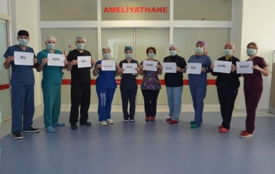Alanya'da Sağlık Çalışanlarından 'Evde Kal' Mesajı