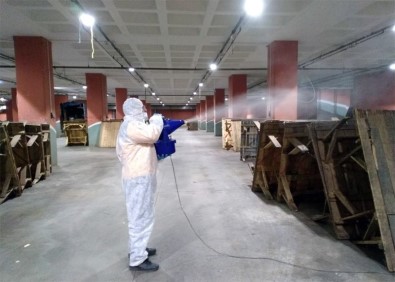 Barampaşa'da 'Korona' Dezenfeksiyonu