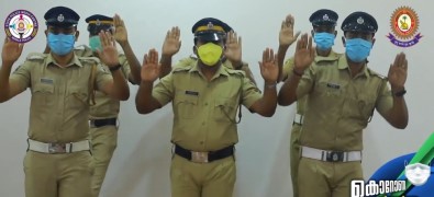 Hint Polisinden Korona Virüsüne Karşı El Yıkama Dansı