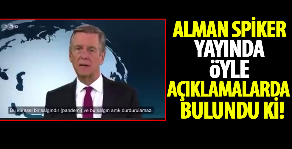 Alman spikerin dikkat çeken sözleri