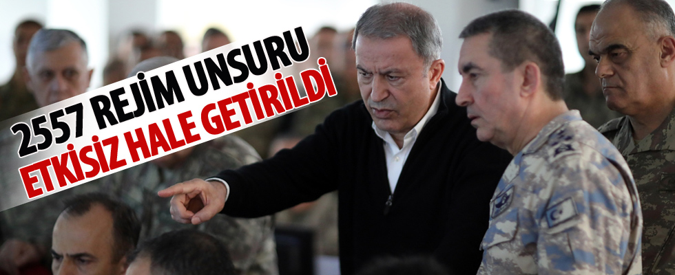 Bakan Akar: 2557 rejim unsuru etkisiz hale getirildi