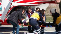 Samanlıkta Düşen Kadın Ambulans Helikopterle Hastaneye Sevk Edildi Haberi