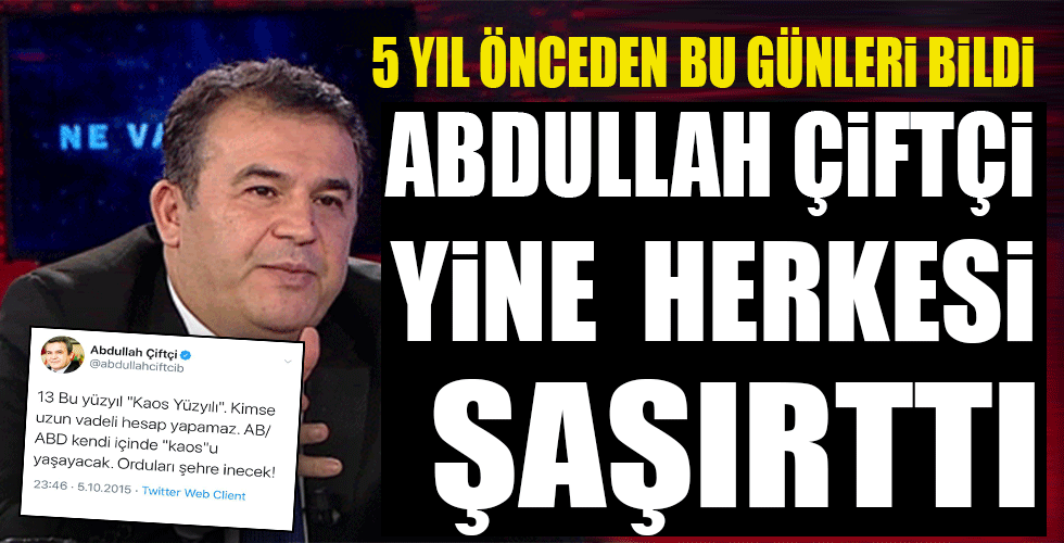 5 yıl önceden bu günleri bildi