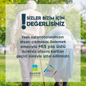 Balıkesir'de 65 Yaş Üstüne Ücretsiz Toplu Ulaşım Geçici Olarak Durduruldu