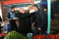 ÇAY OCAĞI - Başkan Öztürk Pazarcı Esnafına Maske Dağıttı