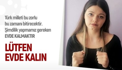 Bozüyük'ten İşaret Dilinde Evde Kalın Çağrısı