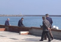 ÇEKIM - Banklar Kaldırılınca Oraya Dizildiler Gazetecileri Görünce Böyle Uzaklaştılar