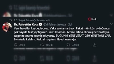 Sağlık Bakanlığından, Bakan Koca'nın Resmi Sosyal Medya Hesaplarına İlişkin Açıklama Açıklaması