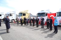 YARDIM MALZEMESİ - Bingöl'den İdlib'e 12 Tır İnsani Yardım Malzemesi