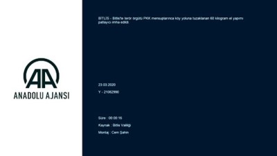 Bitlis'te Yola Tuzaklanan 60 Kilogram El Yapımı Patlayıcı İmha Edildi