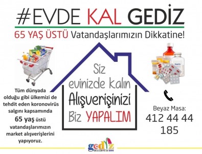 Gediz Belediyesi'nden Yaşlı Vatandaşlara Alışveriş Hizmeti