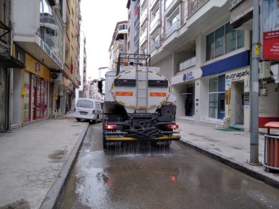 Ordu'da Sokak Ve Caddeler Yıkanıyor