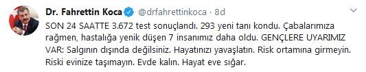 Bakan Koca son sayıları açıkladı!